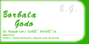 borbala godo business card