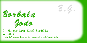 borbala godo business card
